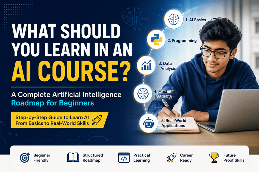 What Should You Learn in an AI Course? A Complete Artificial Intelligence Roadmap for Beginners