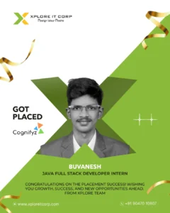 Buvanesh - java fullstack developer intern
