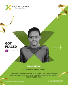 Kavi Priya - python developer intern